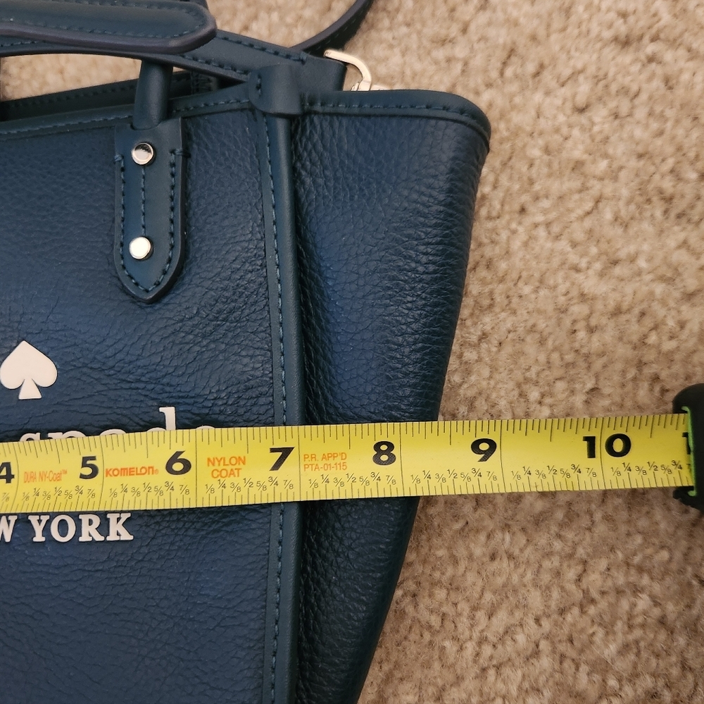 Kate Spade New York Ella Mini Tote Crossbody Pebbled Leather Green #NN - Picture 5 of 6